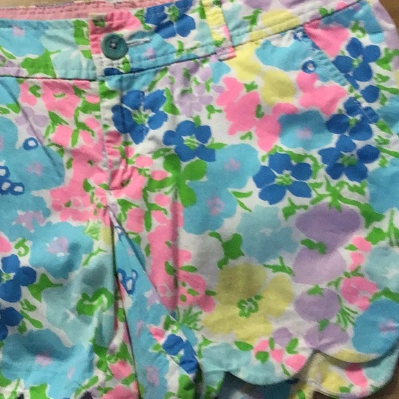Lily Pulitzer Blue Floral Buttercup Shorts - Picture 5 of 13